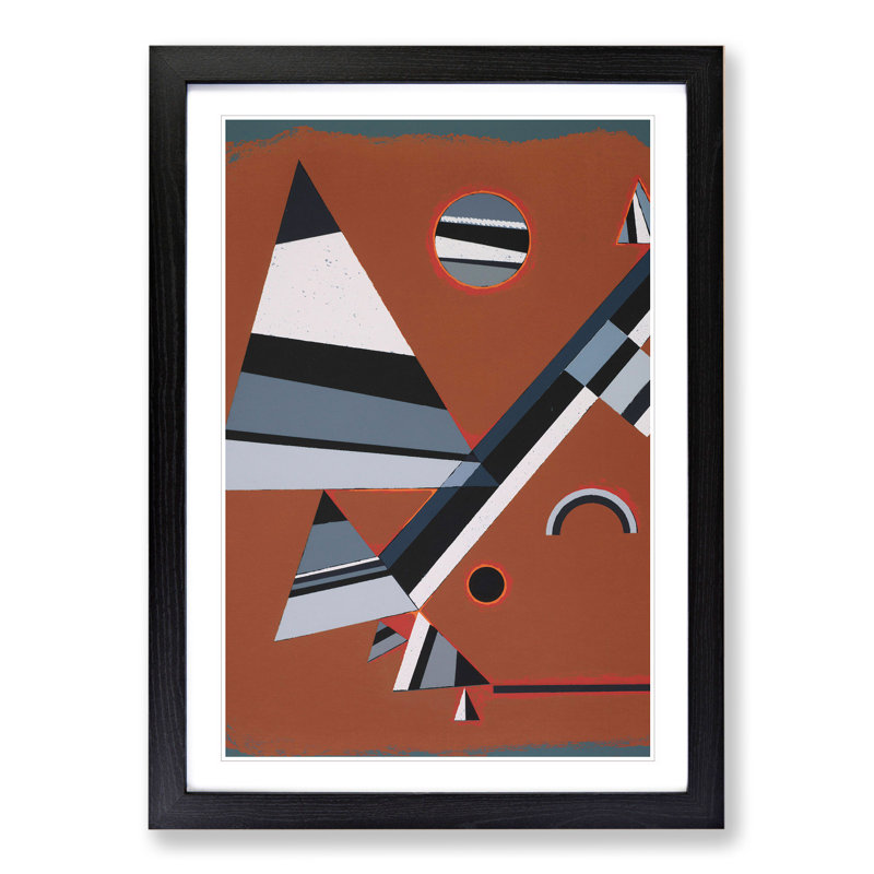 Composition Vol.1 by Wassily Kandinsky - Picture Frame Painting, 48cm H x 36cm W x 2cm D, Black