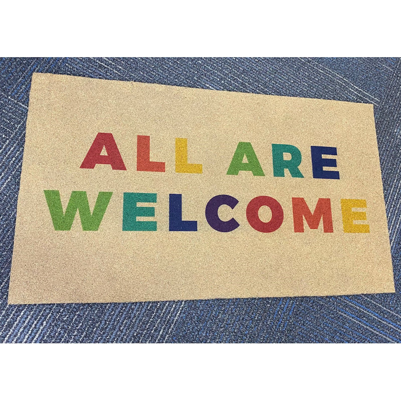 Tapis en fibre de coco naturel 28 po x 16 po All All Welcome