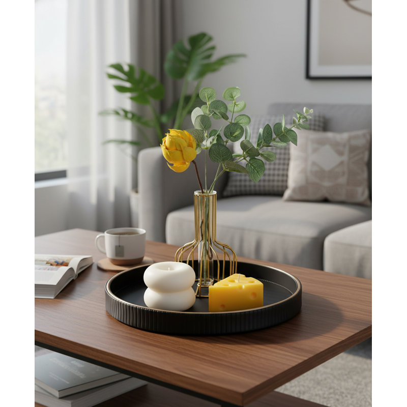 Leather Tray, Black