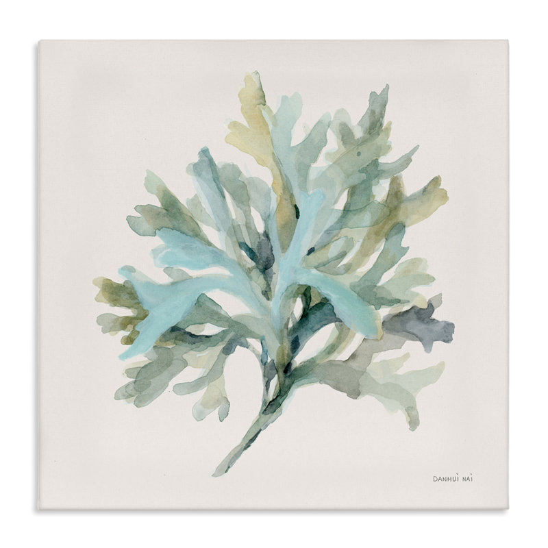 Coastal Bliss, toile de corail, conception par Danhui Nai, H 30 po x l 30 po