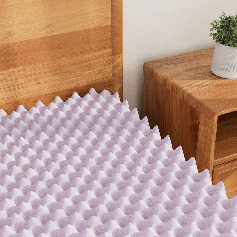 Egg Crate Lavender Memory Foam Topper, Twin XL, 2"