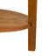 Table de bout ovale en bois massif avec rangement à 2 niveaux, style rustique, fabrication robuste-658417567