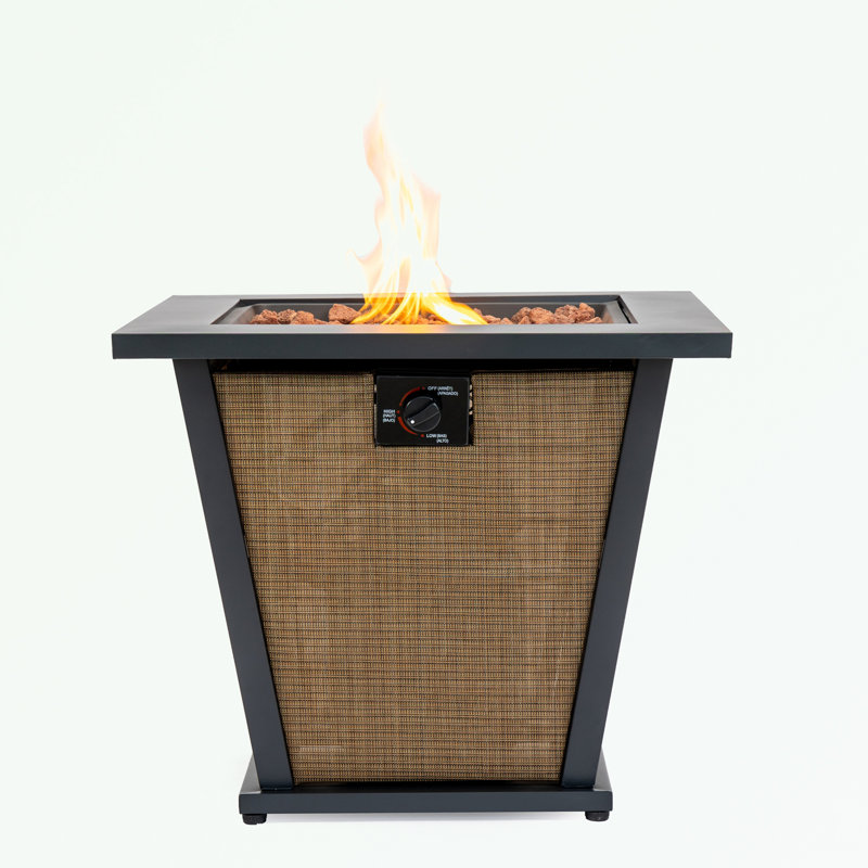 Square steel frame Fireplace with lid