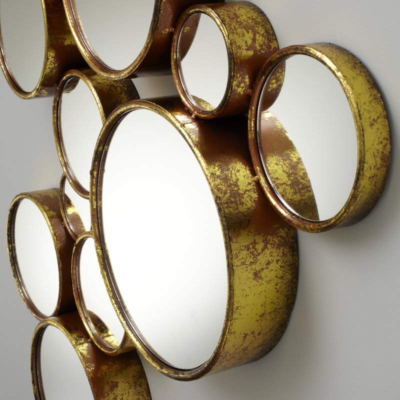 Bubbles Flat Metal Mirror