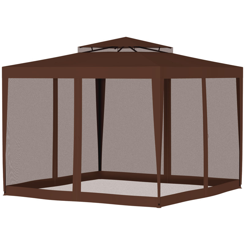 Tente de réception en métal de l 10 pi x P 10 pi, Beige