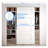 Bypass Sliding Door Hardware with soft close and finger pulls, Track Length-88952573-88952572