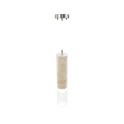 Zara 1-Light Cylinder Pendant - Brushed Nickel
