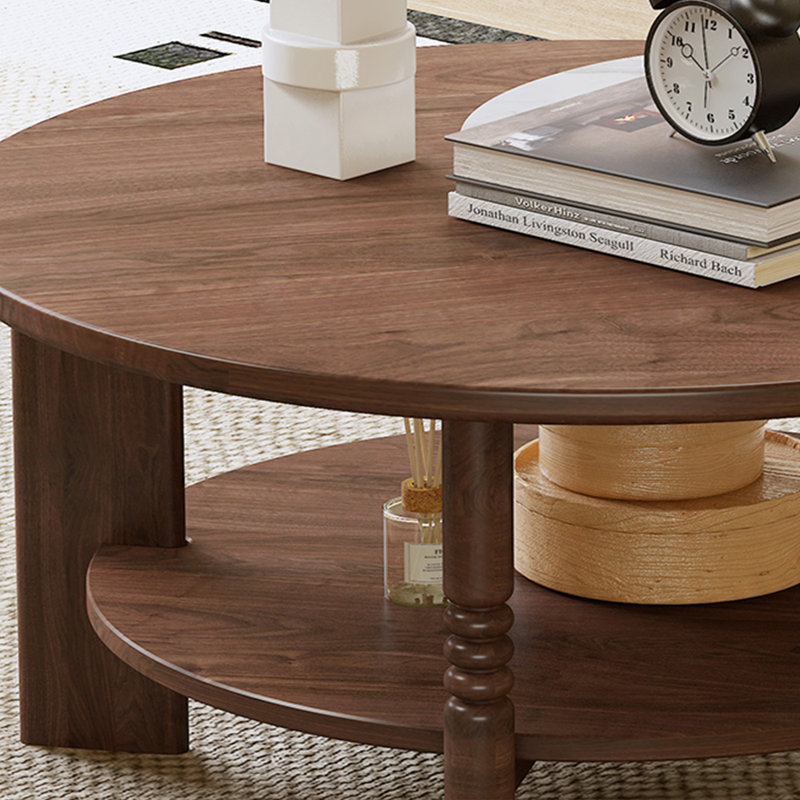 Medieval-style solid wood coffee table