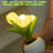 Led Tulip Lamp, Replica Flower Table Lamp With Vase (usb-powe) – For Home/living Room/desktop Decor, Long-press Adjustable Brightness (breathing Effect)-14109816