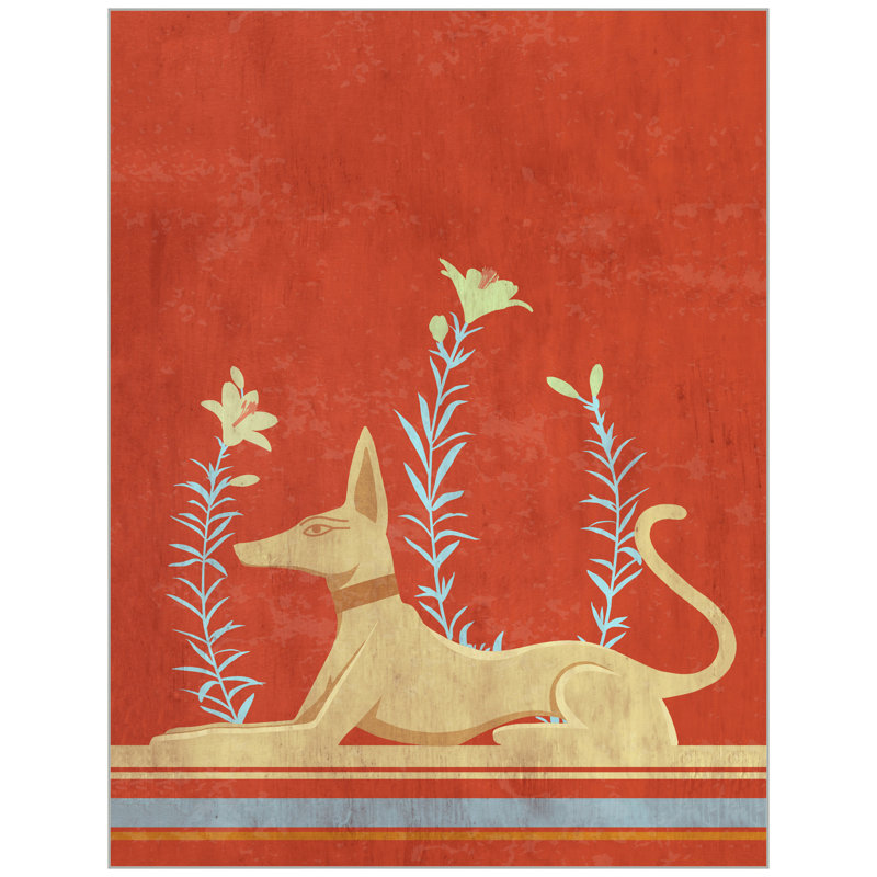 Whippet Panel 2 par Thom Filicia - peinture sur toile à cadre flottant
