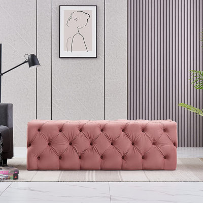 Dewald 140CM Velvet Tufted Rectangle Cocktail Ottoman