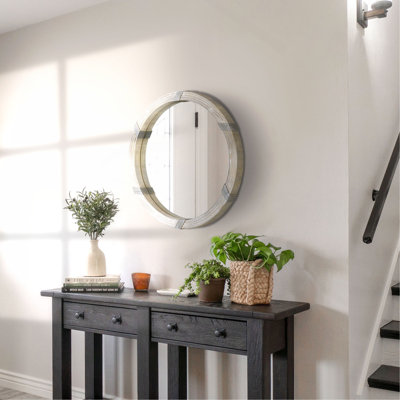Miroir mural en bois