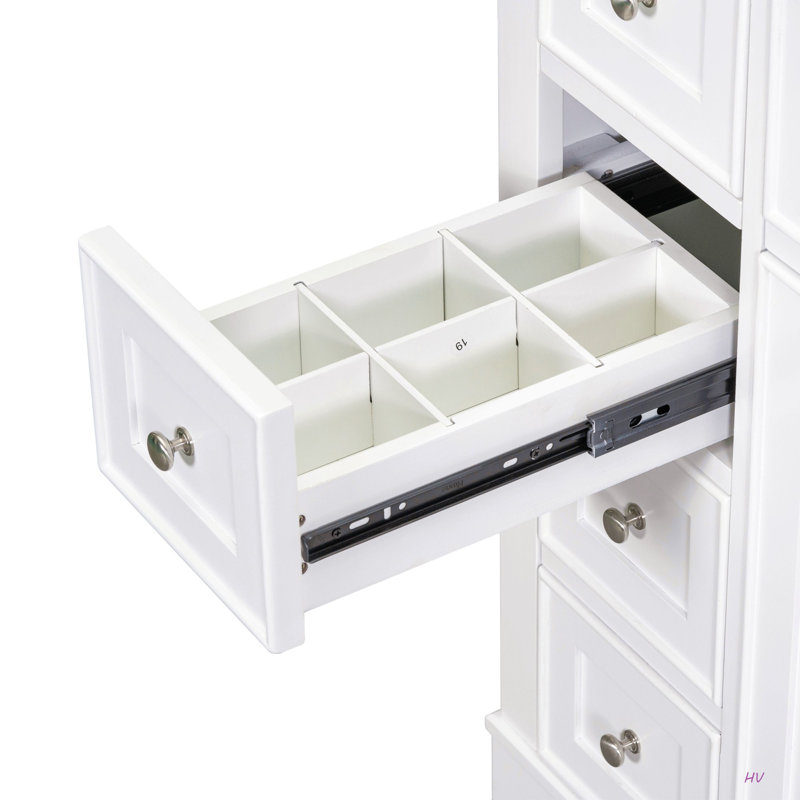 Meuble-lavabo 36 po sans lavabo, base d'armoire seulement, une armoire et six tiroirs