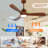 52 Inch  Wood Ceiling Fans With Lights And Remote-121071256-121071257