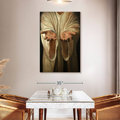 «Jesus Hands», reproduction sur toile