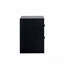 Table de chevet 2 tiroirs, finition noire-1816754137