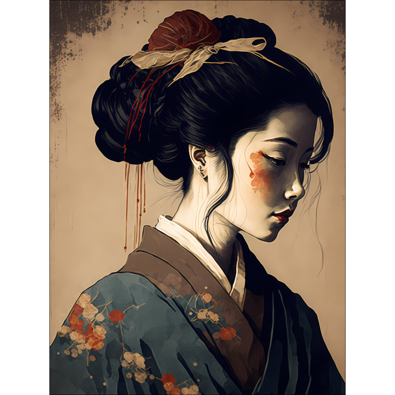 Geisha II - No Frame Print on Float Glass