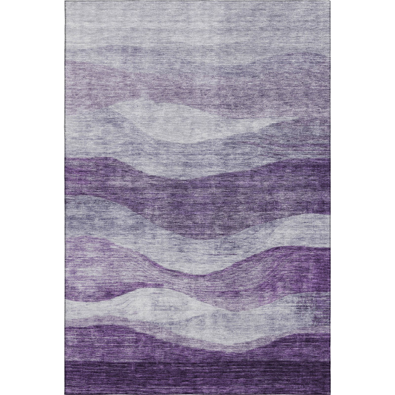 Premium Machine Washable Krause AMF1141 Swirls Rug, Rectangle 3' x 5'