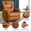 Fauteuil inclinable électrique pivotant et berçant Leatheraire avec coussin lombaire et de soutien du cou, mécanisme de mouvement robuste avec ports USB et Type-C-412362802