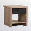 1 tiroir et 1 tablette Yarrow avec table de chevet au fini gris et brun clair, H 16,77 po x l 15,61 po x P 15,61 po