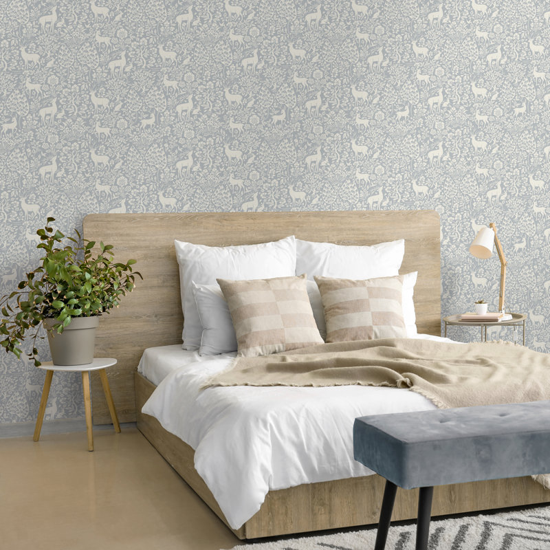 10.05m x 53cm Matte Wallpaper Roll, Blue