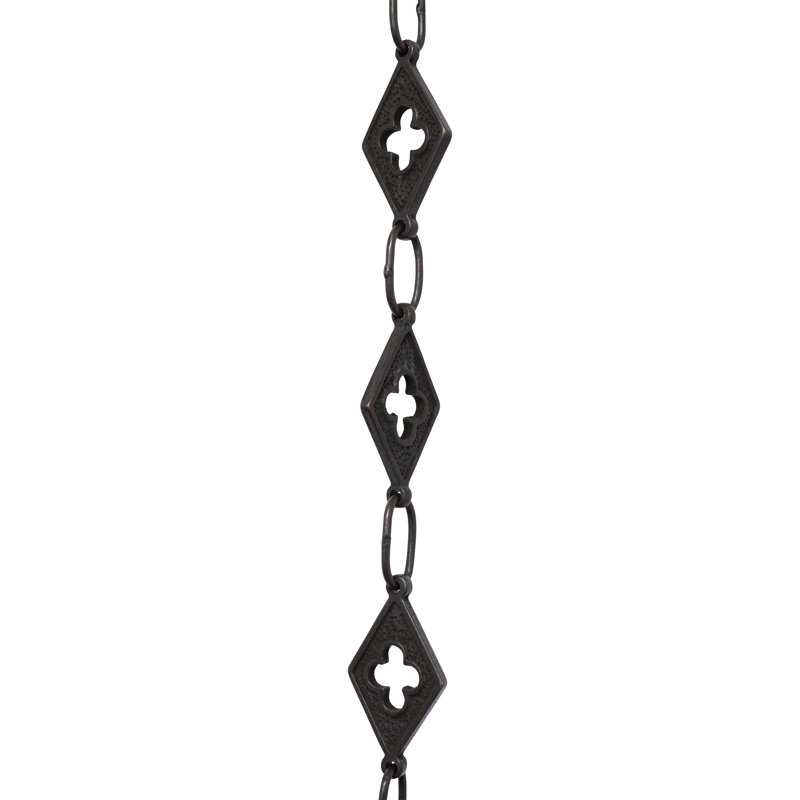 Lustre soudé Motif Link, Huile bronze noir, H 36 po x l 1,02 po x P 0,14 po