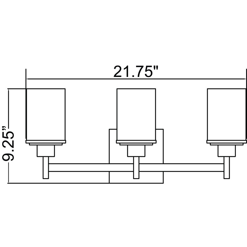 Lisinski 3 - Light Dimmable LED Vanity Light