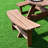 Currier Round Fir Outdoor Picnic Table With Umbrella Hole , 70.5'' in. W 70.5'' in. D