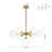 Eclectic Modern 7-Light Dimpled Glass Sphere Chandelier
