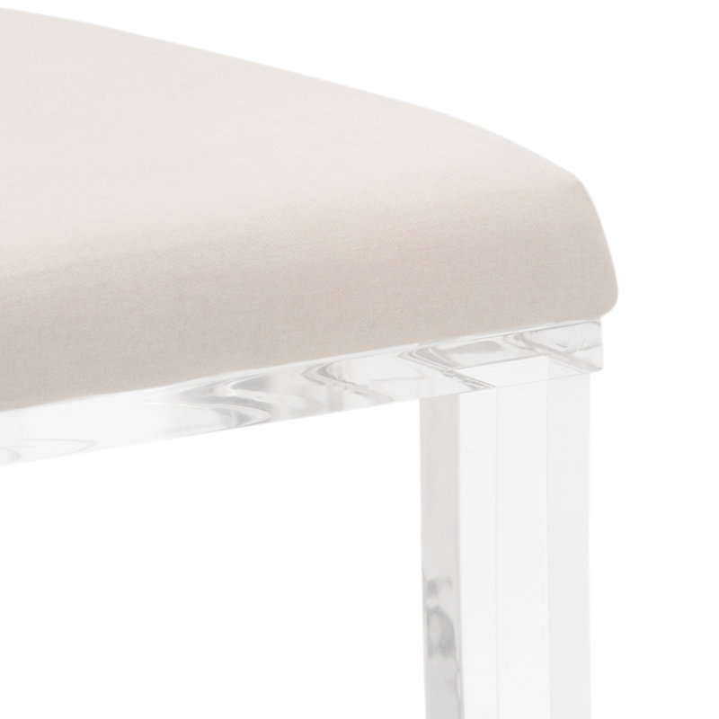 Regency Upholstered Dining Chair, Clear