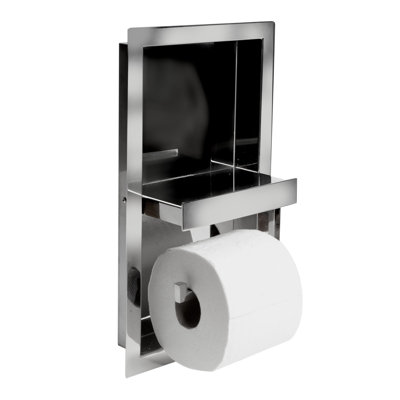 PVD Stainless Steel Recessed Toilet Paper Holder / Bathroom Niche