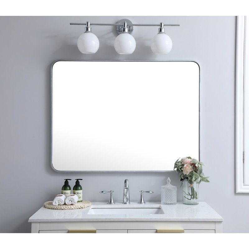 Miroir mural Sabine, Argent, H 40 po x l 30 po