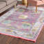 Tapis oriental rose / ivoire / bleu sarcelle / jaune Haefner-1236533938