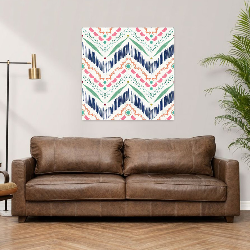 The Tropics Pattern Via Abstract Contemporary Art, 36" H x 36" W