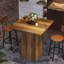 Table de bar carrée 31,1 "H