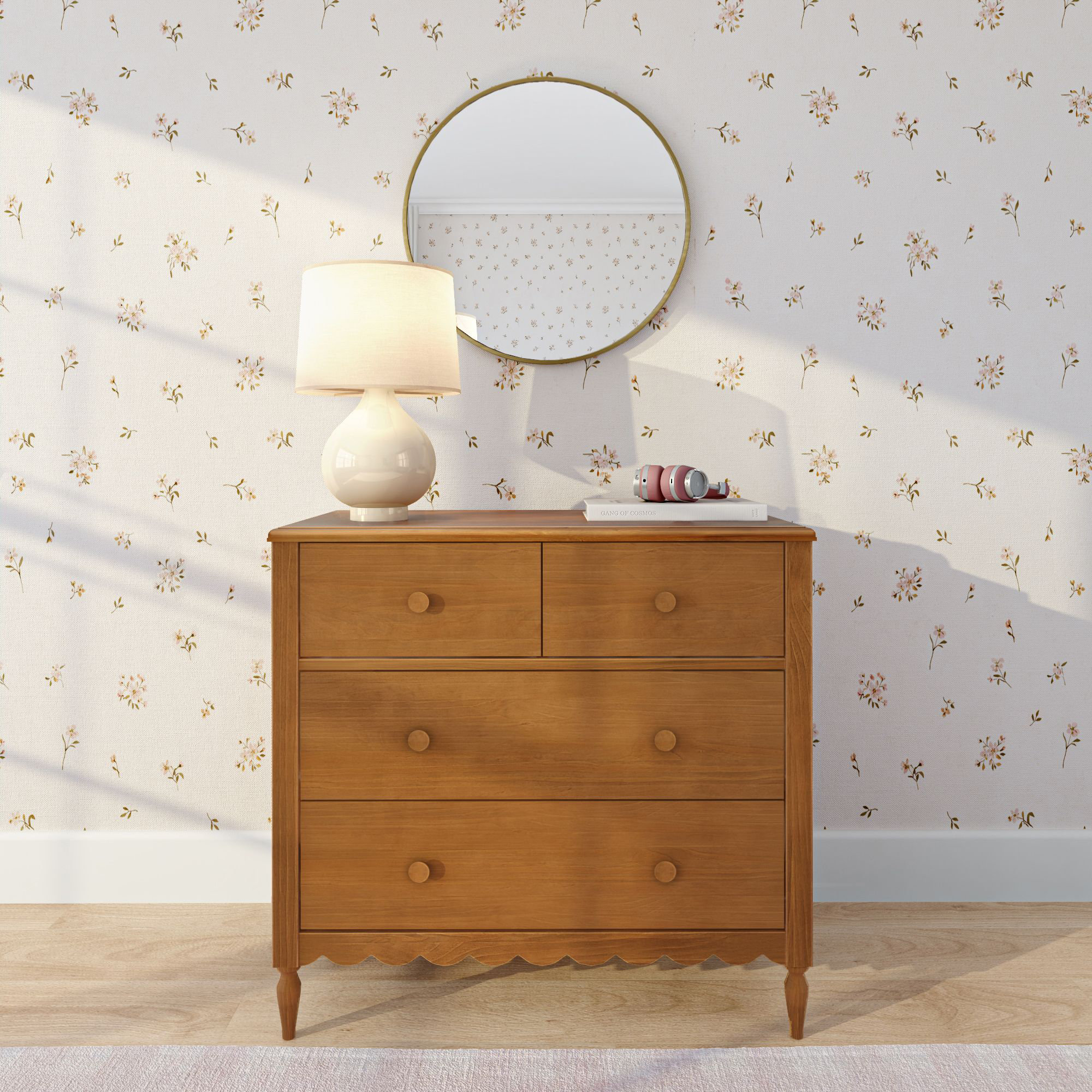 Charlotte 4 Drawer Dresser, Pecan, Pecan