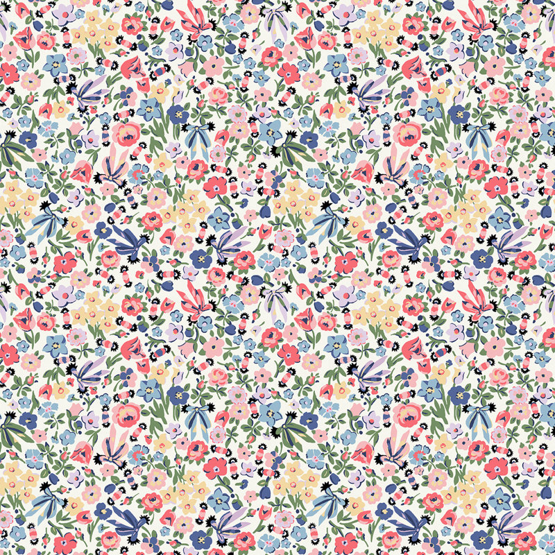 Cath Kidston Harmony Ditsy Floral Wallpaper, Peach