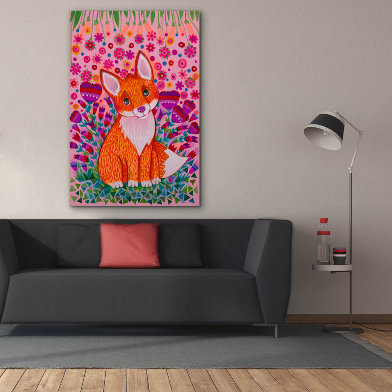Toile épique Graffiti «Sweet Fox» par Oxana Zaika, 40 po x 60 po