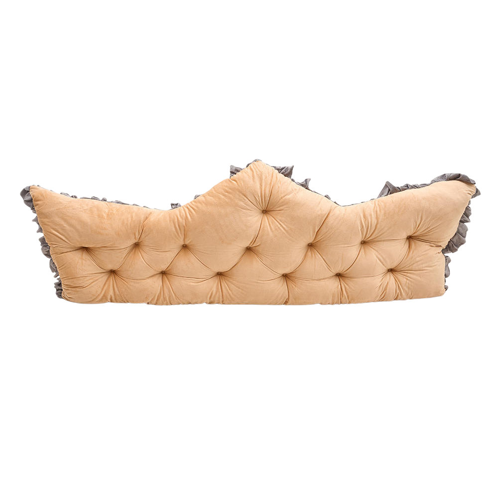Crown-Shaped Tufted Headboard Pillow