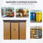 Rangement extérieur en métal 8 pi x 6 pi avec portes coulissantes verrouillables et plaque transparente-114766644