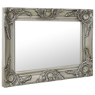 Miroir mural de salle de bain avec miroir de meuble-lavabo de style baroque
