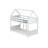Ishmal Twin Over Twin House Bunk Bed with Headboards, Footboards, Guardrails & Ladder - Rubber Wood-115684357
