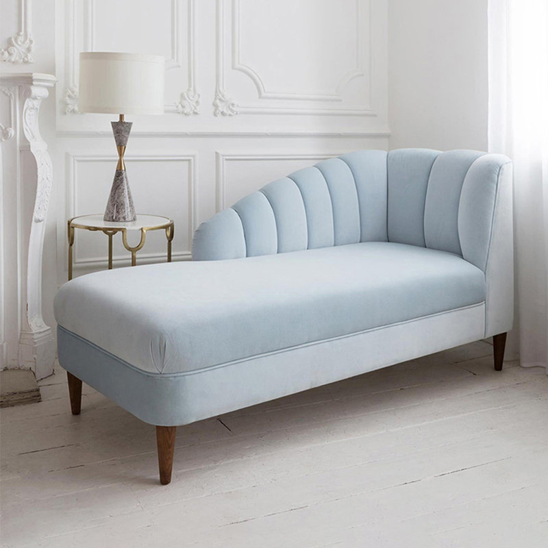 Chaise longue rembourrée Lezley, Accoudoir à droite (vu de face)