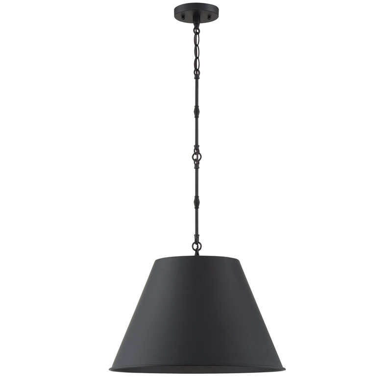 Luminaire suspendu à intensité réglable Presley, H 12,75 po x l 18,25 po x P 18 po, Noir mat