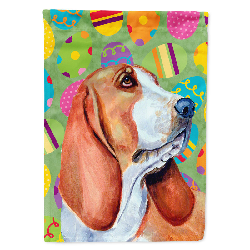 Drapeau de jardin Atara, Basset hound (orange et blanc)