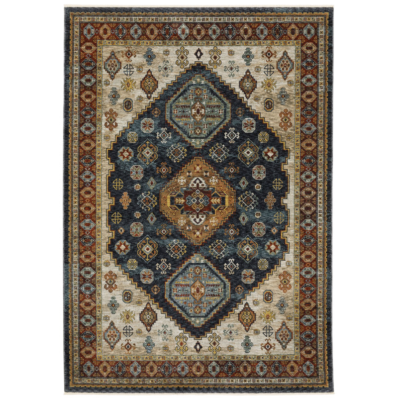 Hovis Oriental Indoor Rug, Rectangle 9'10" x 12'10"