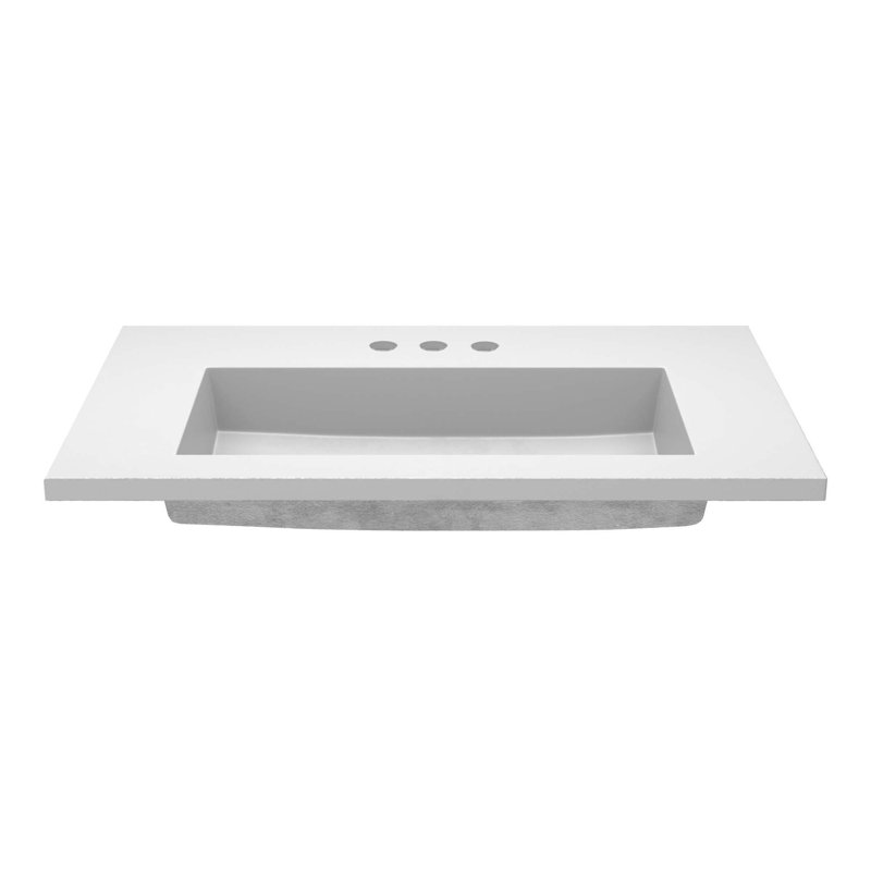 Capistrano 36.5" Single Bathroom Vanity Top with Sink, 8" Centers, Pearl