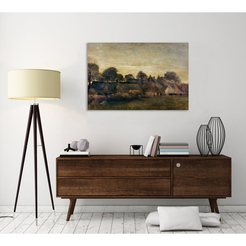 «Farming Village At Twilight» par Wild Apple Portfolio - impression sur toile tendue, H 24 po x l 36 po x P 1,5 po