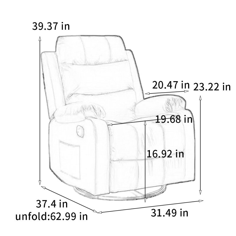 Multi-functional lounge chair, Gray