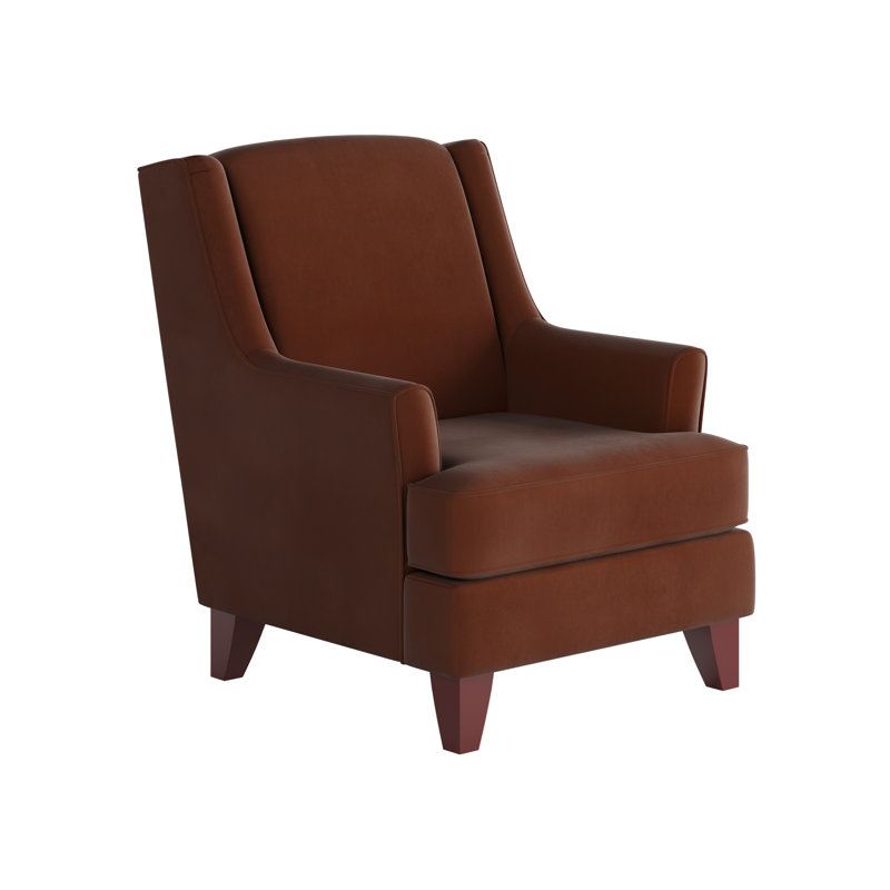 Venton Upholstered Accent Chair, Bella Burnt Orange Polyester 